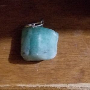 Brazilian Emerald pendant 925 Fine Silver